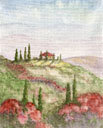Painting: Villa on Hill