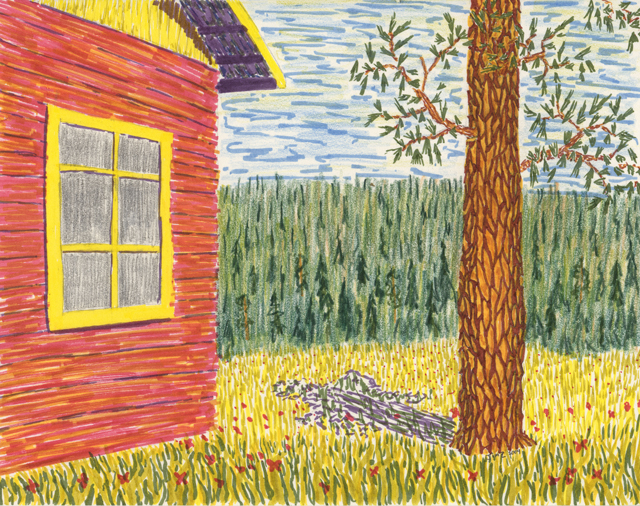 Painting: Home in the Woods